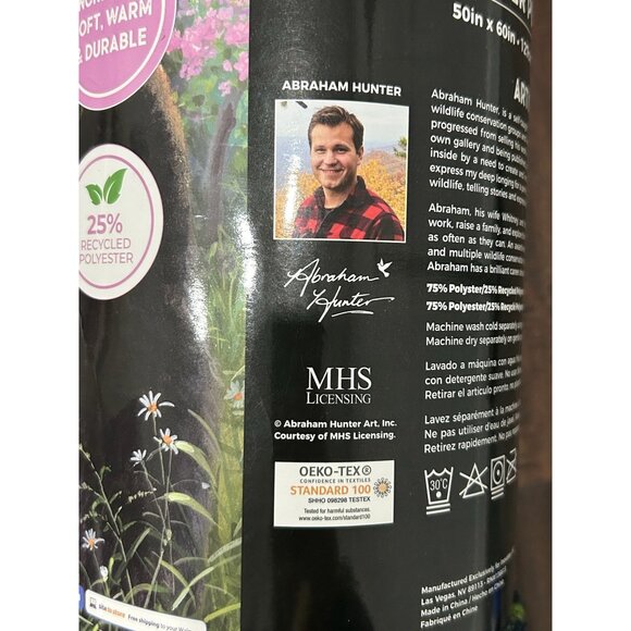 Wild Frontier NWT Wilderness Plush Throw Blanket SZ 50 inches by 60 inches - Picture 4 of 9